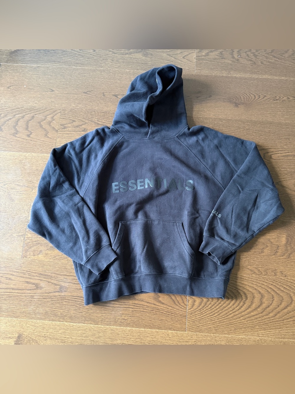 Fear of God Essentials Black Logo Hoodie